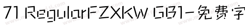 71 RegularFZXKW GB1字体转换
